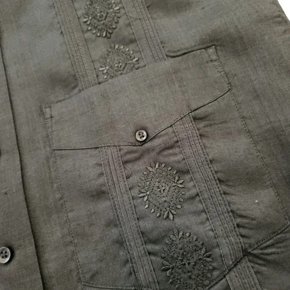 Black Guayabera Succeso UOMO By Phita - Picture 3 of 4